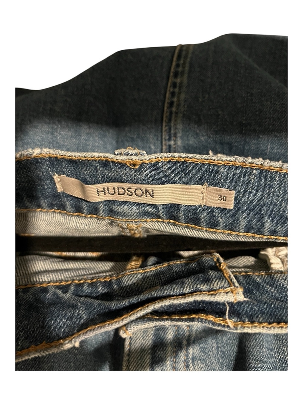 Hudson Jeans Blue Straight-Leg Denim Skirt with Front Slit - Picture 7 of 7